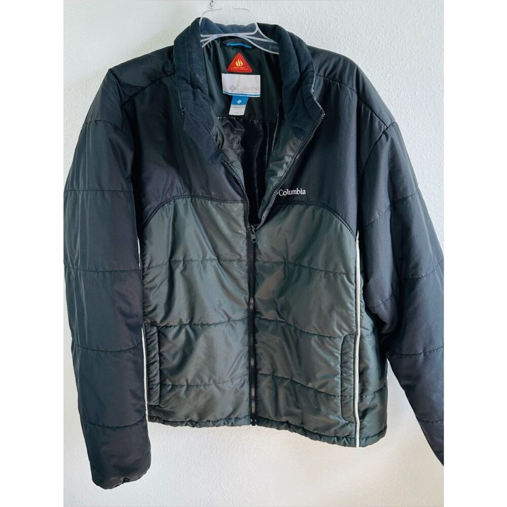 Columbia Black Gray Omni Heat Puffer Jacket Men’s Size 2X